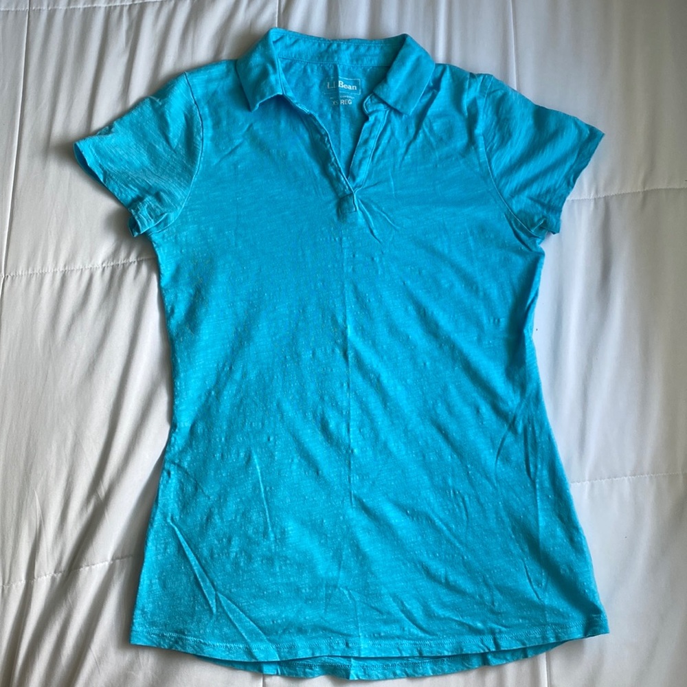 LL Bean Short Sleeve Collared Shirt - Size XS